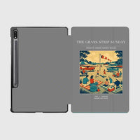 Thumbnail for VINTAGE G4241 - The Grass Strip Sunday - Designed iPad & Samsung Tablet Cases design on gray samsung