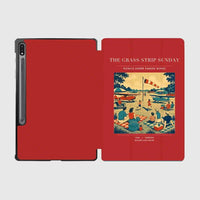 Thumbnail for VINTAGE G4241 - The Grass Strip Sunday - Designed iPad & Samsung Tablet Cases design on red samsung