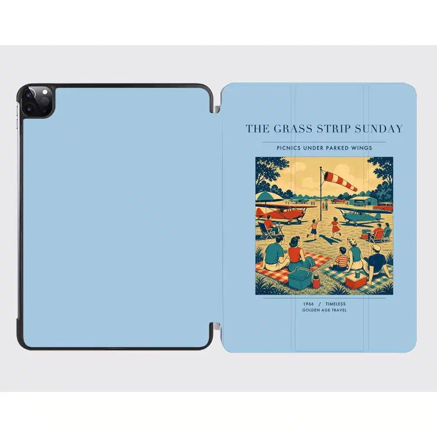 VINTAGE G4241 - The Grass Strip Sunday - Designed iPad & Samsung Tablet Cases design on lightblue ipad
