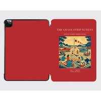 Thumbnail for VINTAGE G4241 - The Grass Strip Sunday - Designed iPad & Samsung Tablet Cases design on red ipad