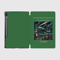 Thumbnail for VINTAGE G4248 - The Night Freight Departure - Designed iPad & Samsung Tablet Cases design on green samsung