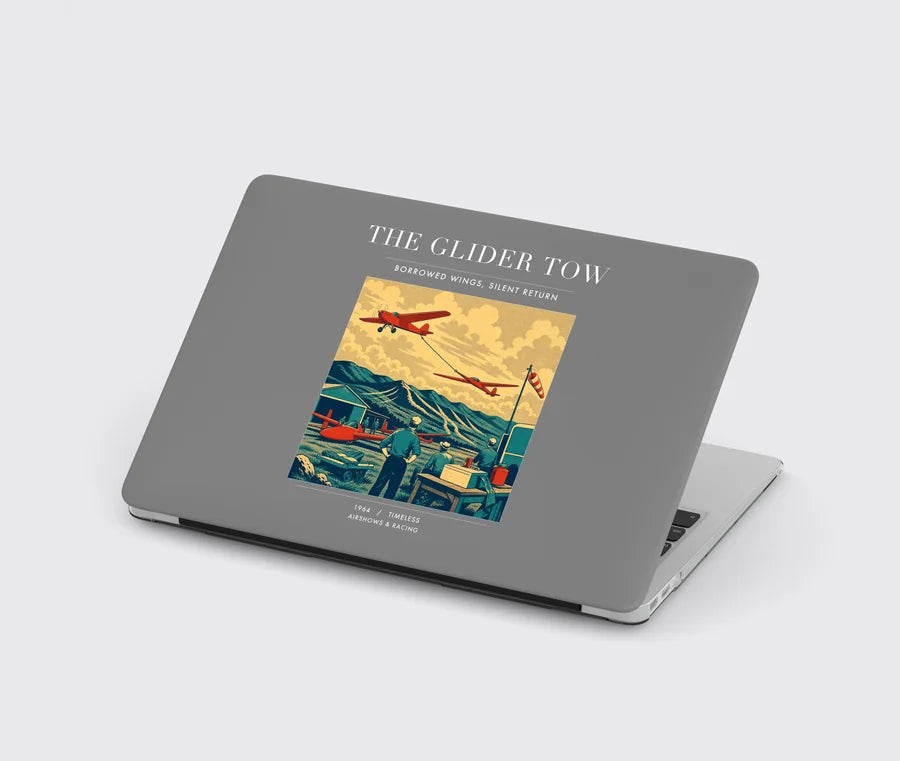 VINTAGE G4249 - The Glider Tow - Designed MacBook Cases design on gray