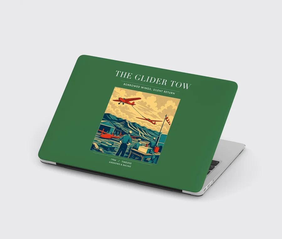 VINTAGE G4249 - The Glider Tow - Designed MacBook Cases design on green