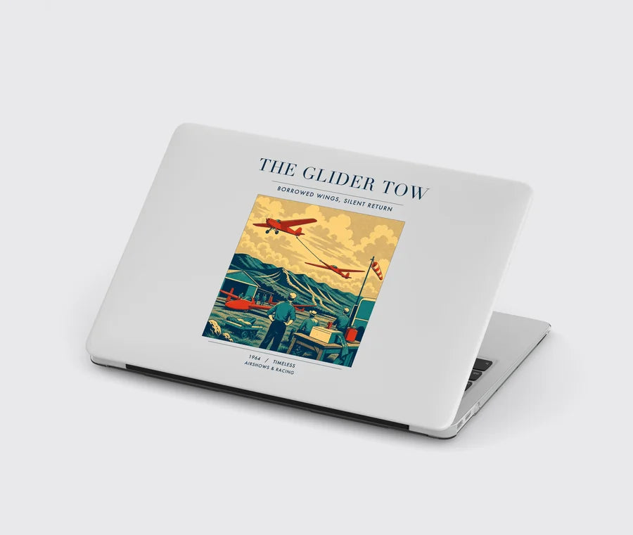 VINTAGE G4249 - The Glider Tow - Designed MacBook Cases design on lightgray