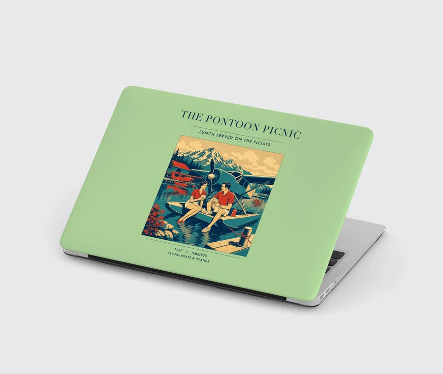 VINTAGE G4250 - The Pontoon Picnic - Designed MacBook Cases design on lightgreen