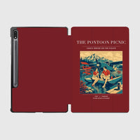 Thumbnail for VINTAGE G4250 - The Pontoon Picnic - Designed iPad & Samsung Tablet Cases design on darkred samsung