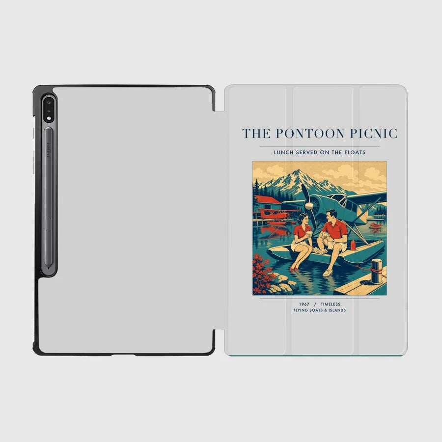 VINTAGE G4250 - The Pontoon Picnic - Designed iPad & Samsung Tablet Cases design on lightgray samsung
