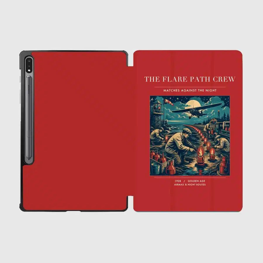 VINTAGE G4252 - The Flare Path Crew - Designed iPad & Samsung Tablet Cases design on red samsung