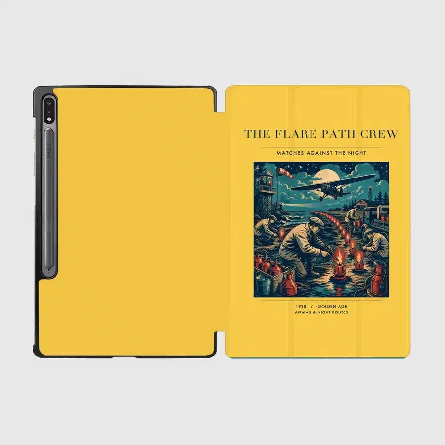 VINTAGE G4252 - The Flare Path Crew - Designed iPad & Samsung Tablet Cases design on yellow samsung