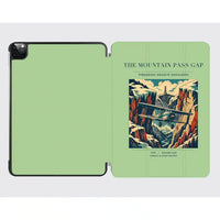 Thumbnail for VINTAGE G4253 - The Mountain Pass Gap - Designed iPad & Samsung Tablet Cases design on lightgreen ipad