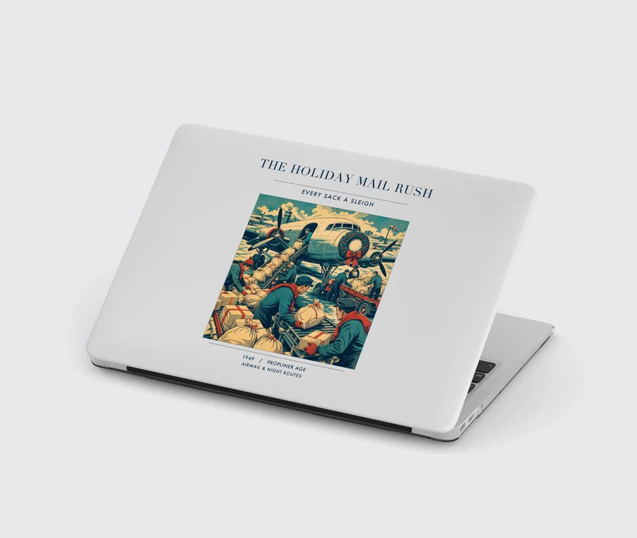 VINTAGE G4255 - The Holiday Mail Rush - Designed MacBook Cases design on lightgray
