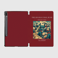 Thumbnail for VINTAGE G4255 - The Holiday Mail Rush - Designed iPad & Samsung Tablet Cases design on darkred samsung