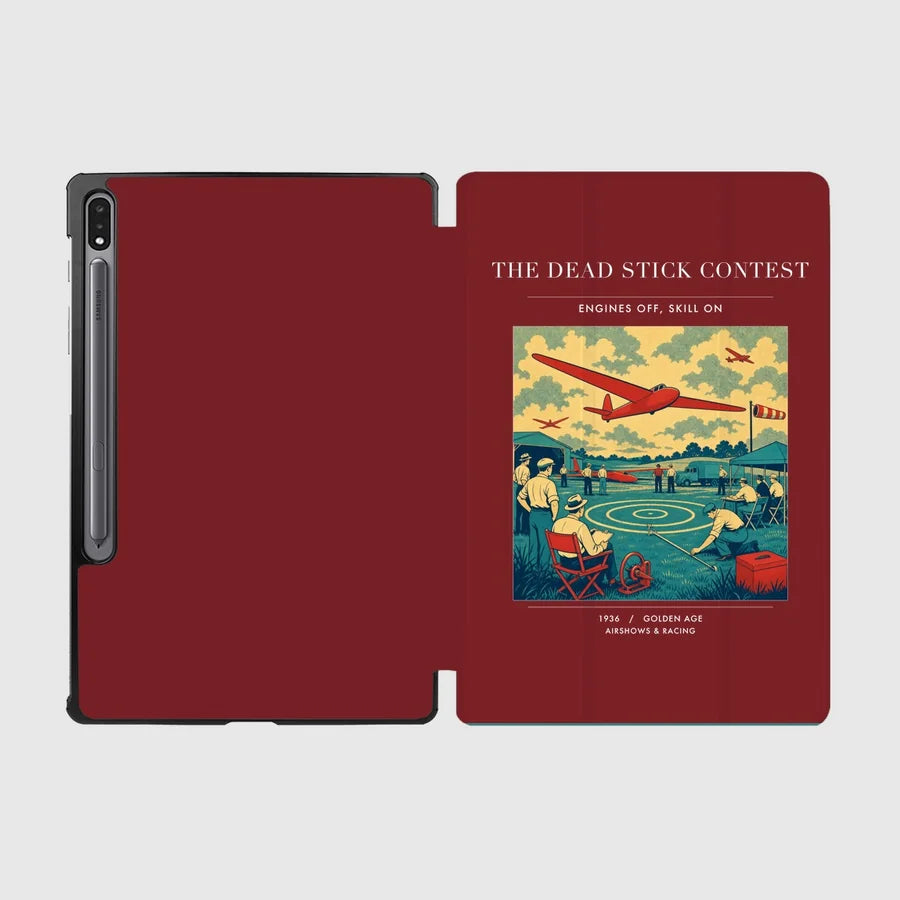 VINTAGE G4257 - The Dead Stick Contest - Designed iPad & Samsung Tablet Cases design on darkred samsung