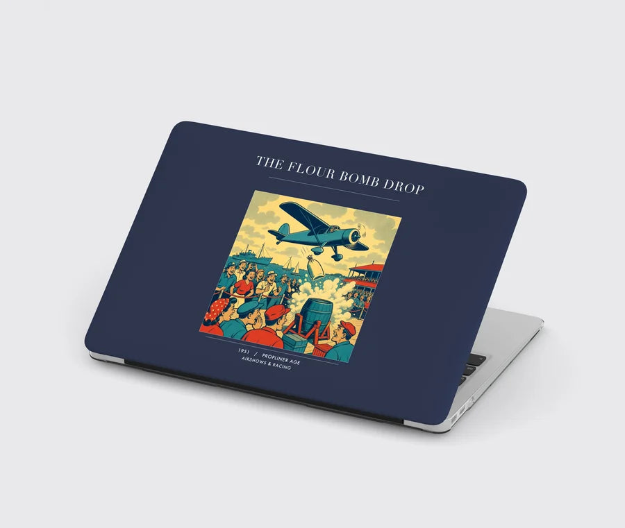 VINTAGE G4259 - The Flour Bomb Drop - Designed MacBook Cases design on navyblue