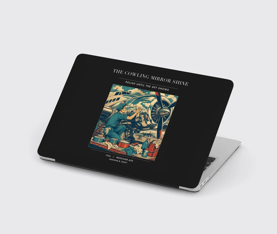 VINTAGE G4262 - The Cowling Mirror Shine - Designed MacBook Cases design on black