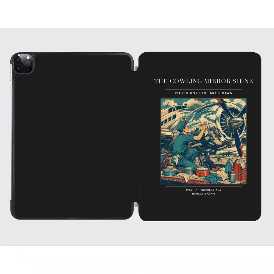 VINTAGE G4262 - The Cowling Mirror Shine - Designed iPad & Samsung Tablet Cases design on black ipad