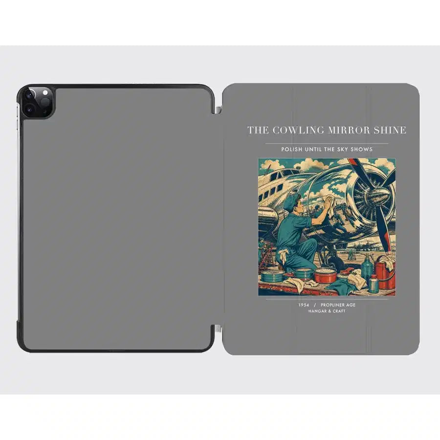 VINTAGE G4262 - The Cowling Mirror Shine - Designed iPad & Samsung Tablet Cases design on gray ipad