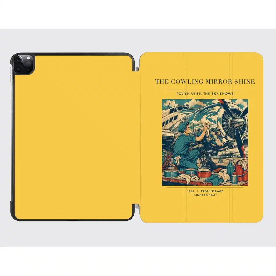 VINTAGE G4262 - The Cowling Mirror Shine - Designed iPad & Samsung Tablet Cases design on yellow ipad