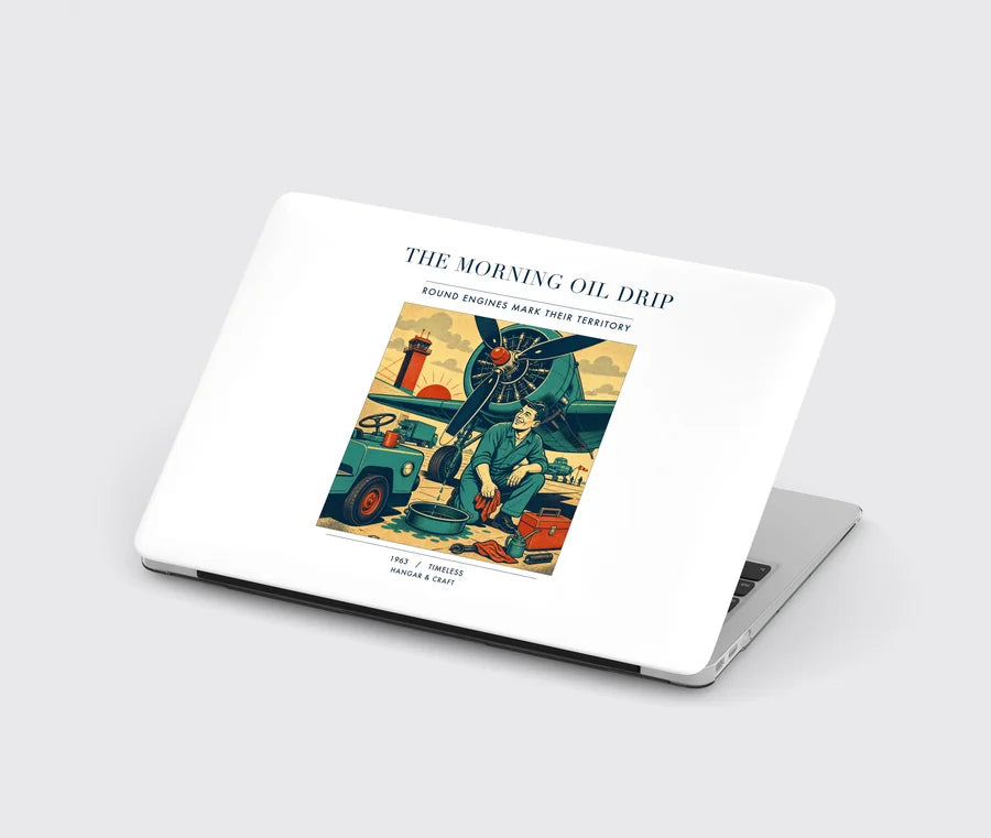 VINTAGE G4266 - The Morning Oil Drip - Designed MacBook Cases design on white