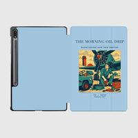 Thumbnail for VINTAGE G4266 - The Morning Oil Drip - Designed iPad & Samsung Tablet Cases design on lightblue samsung