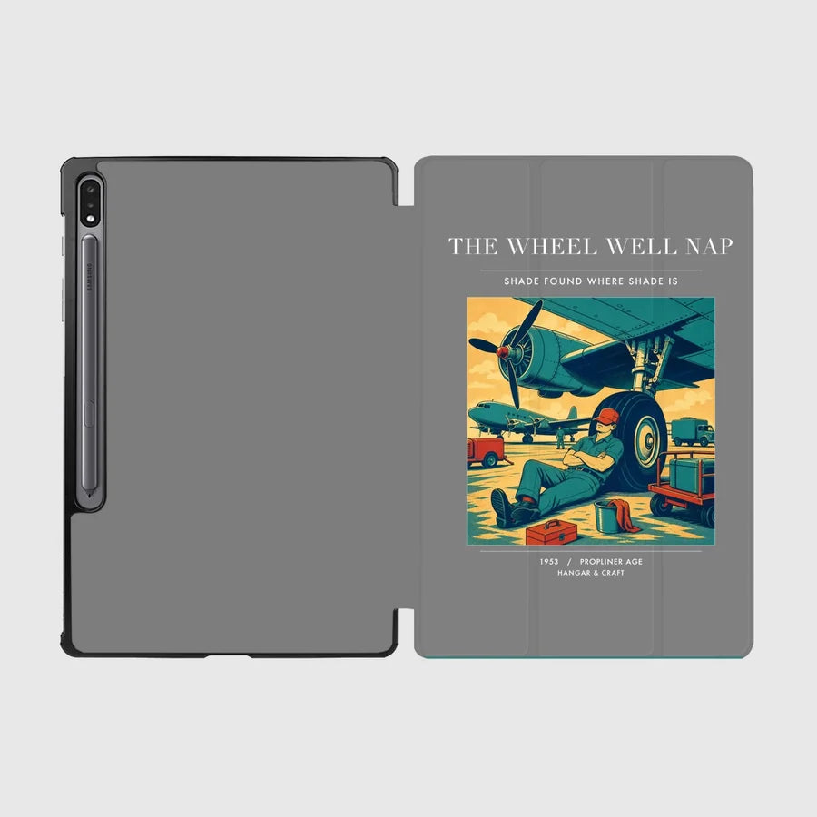 VINTAGE G4267 - The Wheel Well Nap - Designed iPad & Samsung Tablet Cases design on gray samsung