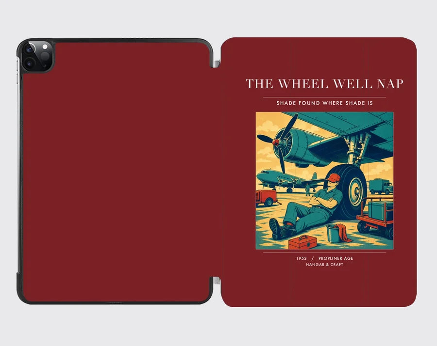 VINTAGE G4267 - The Wheel Well Nap - Designed iPad & Samsung Tablet Cases design on darkred ipad