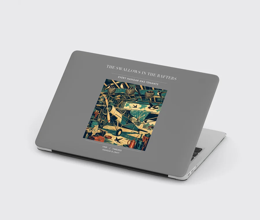 VINTAGE G4269 - The Swallows In The Rafters - Designed MacBook Cases design on gray