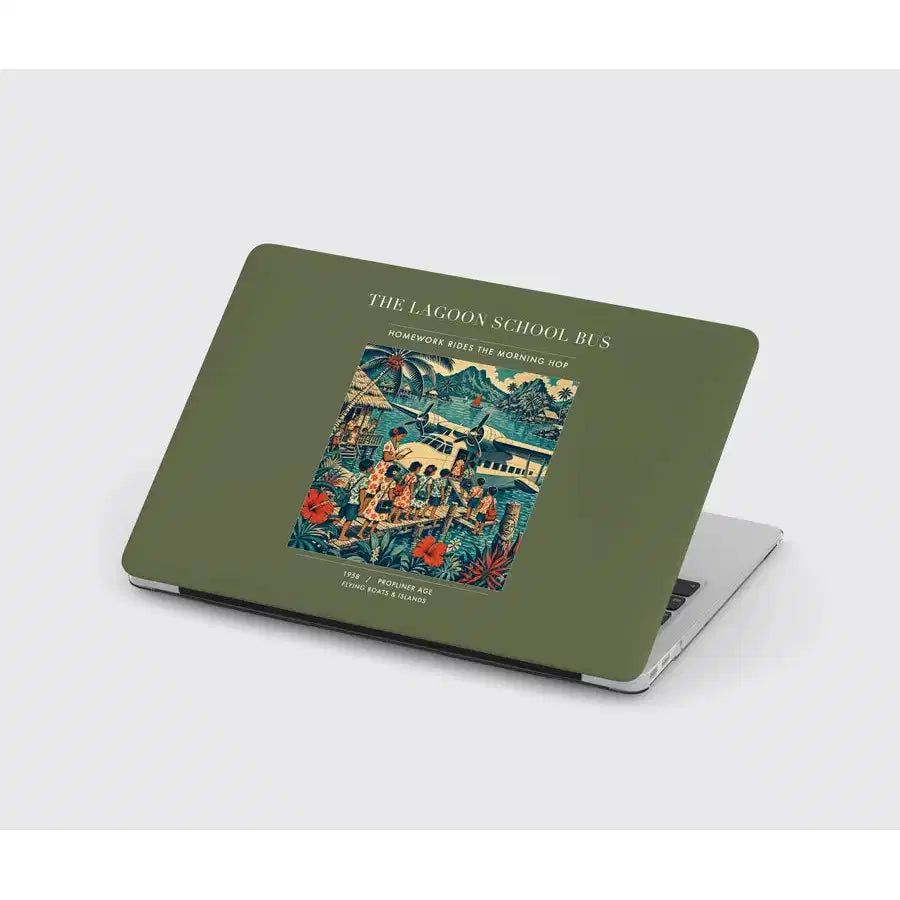 VINTAGE G4270 - The Lagoon School Bus - Designed MacBook Cases design on greenarmy