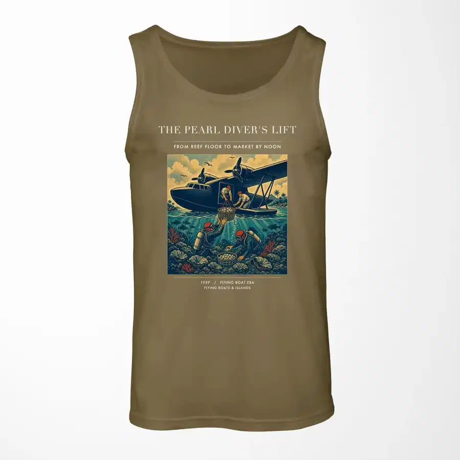 VINTAGE G4271 - The Pearl Diver's Lift - Designed Tank Tops design on greenarmy