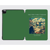 Thumbnail for VINTAGE G4272 - The Tide Table Takeoff - Designed iPad & Samsung Tablet Cases design on green ipad