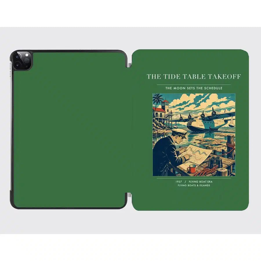 VINTAGE G4272 - The Tide Table Takeoff - Designed iPad & Samsung Tablet Cases design on green ipad