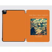 Thumbnail for VINTAGE G4272 - The Tide Table Takeoff - Designed iPad & Samsung Tablet Cases design on orange ipad