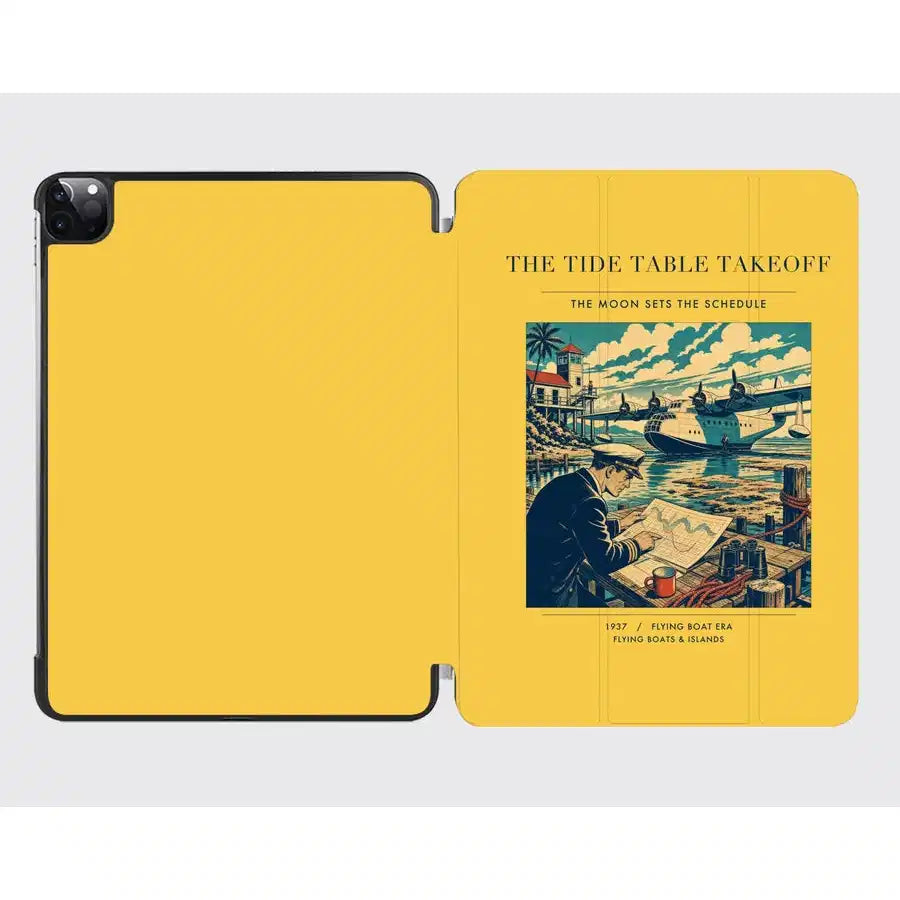 VINTAGE G4272 - The Tide Table Takeoff - Designed iPad & Samsung Tablet Cases design on yellow ipad