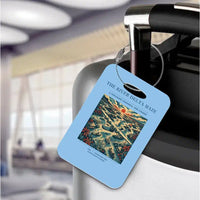Thumbnail for VINTAGE G4274 - The River Delta Maze - Acrylic Luggage Tags design on lightblue