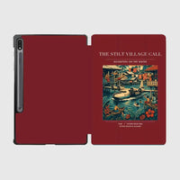 Thumbnail for VINTAGE G4275 - The Stilt Village Call - Designed iPad & Samsung Tablet Cases design on darkred samsung