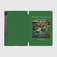 Thumbnail for VINTAGE G4275 - The Stilt Village Call - Designed iPad & Samsung Tablet Cases design on green samsung