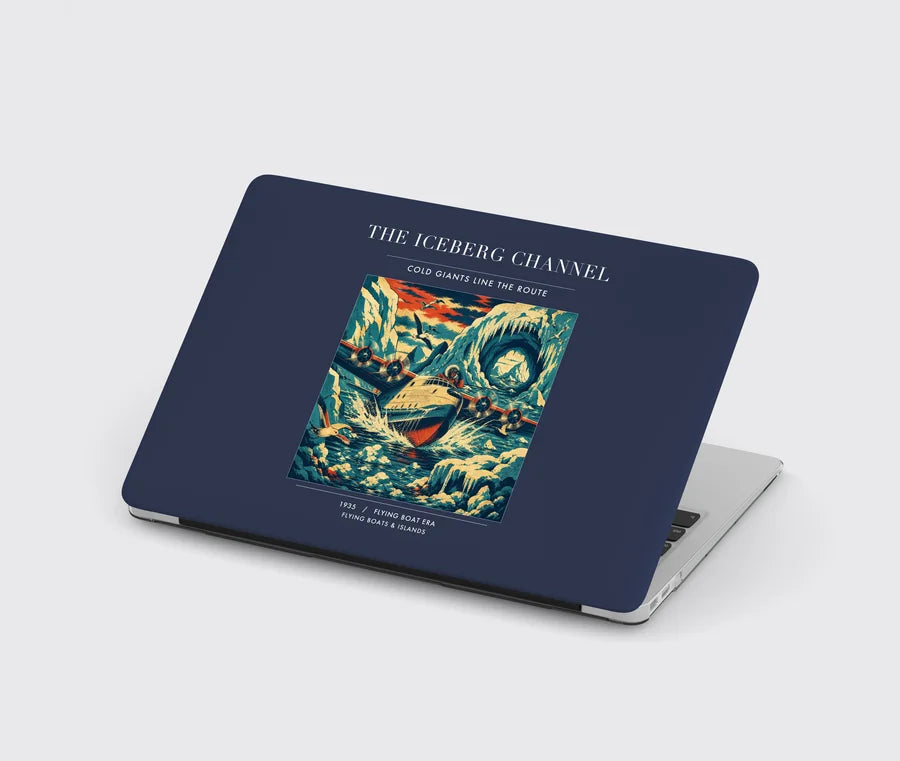 VINTAGE G4276 - The Iceberg Channel - Designed MacBook Cases design on navyblue