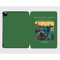 Thumbnail for VINTAGE G4278 - The Postmaster's Rowboat - Designed iPad & Samsung Tablet Cases design on green ipad