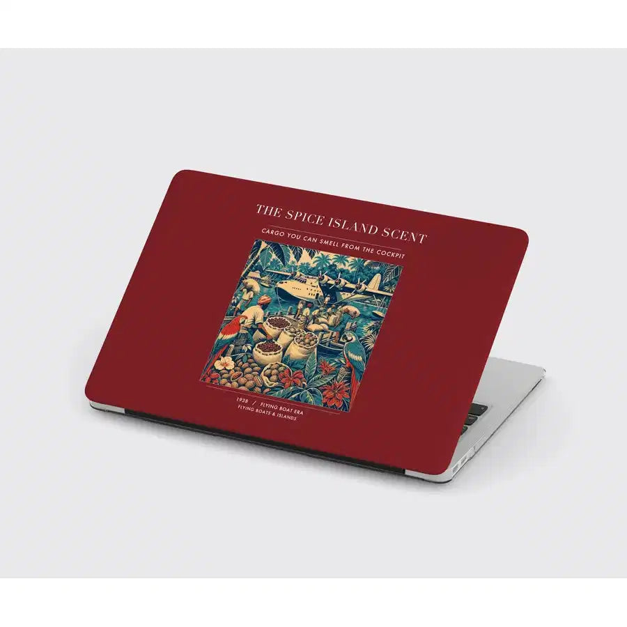 VINTAGE G4279 - The Spice Island Scent - Designed MacBook Cases design on darkred