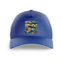 Thumbnail for VINTAGE G4280 - The Glassy Water Warning - Printed Hat design on blue