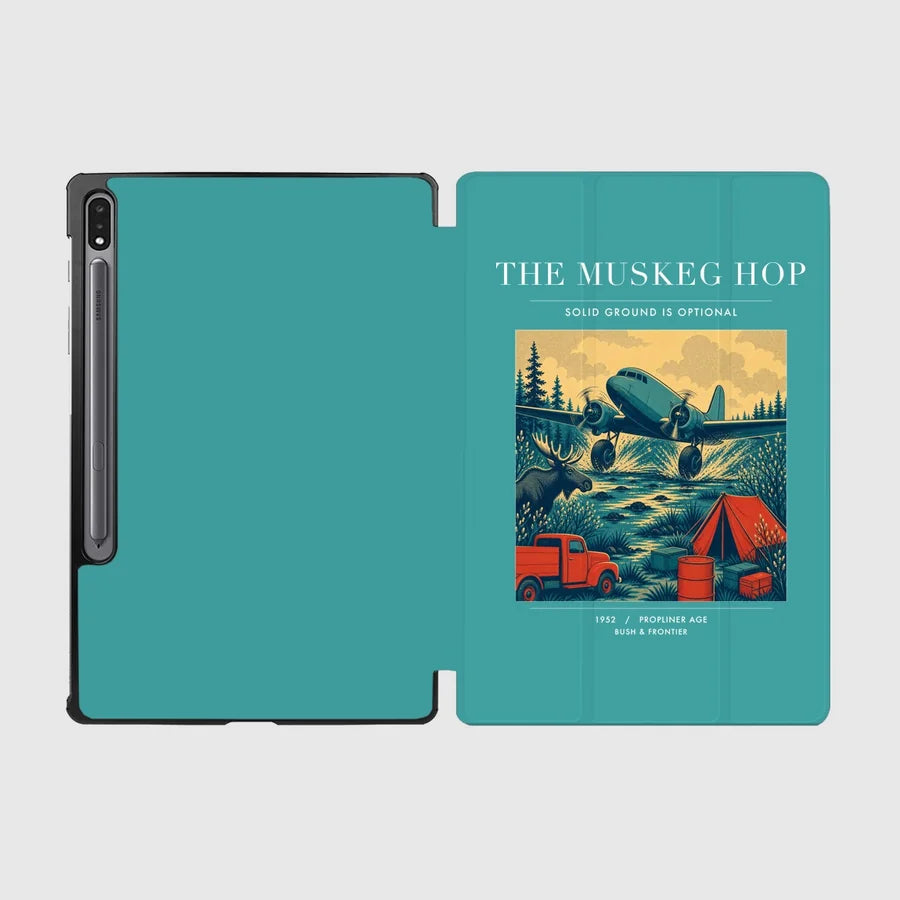 VINTAGE G4282 - The Muskeg Hop - Designed iPad & Samsung Tablet Cases design on turquoise samsung