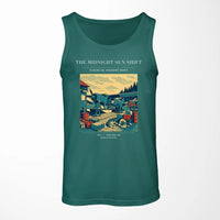Thumbnail for VINTAGE G4284 - The Midnight Sun Shift - Designed Tank Tops design on green