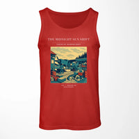 Thumbnail for VINTAGE G4284 - The Midnight Sun Shift - Designed Tank Tops design on red