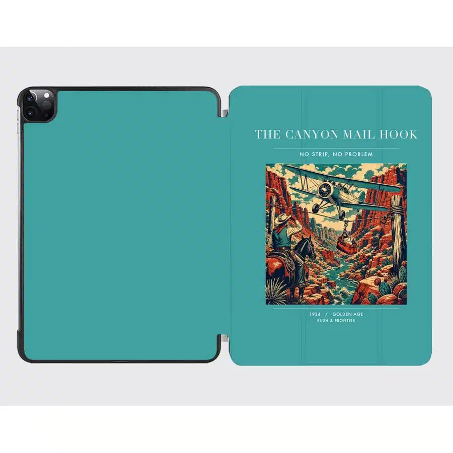 VINTAGE G4285 - The Canyon Mail Hook - Designed iPad & Samsung Tablet Cases design on turquoise ipad