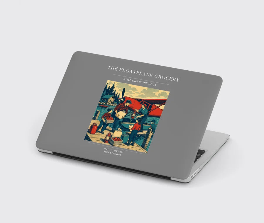 VINTAGE G4286 - The Floatplane Grocery - Designed MacBook Cases design on gray