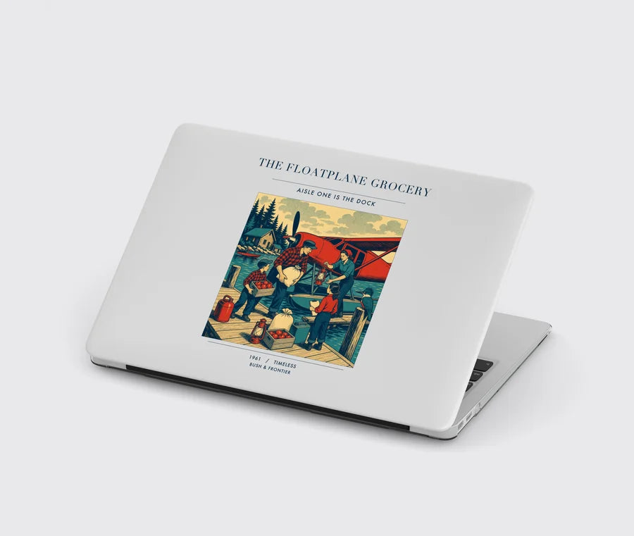 VINTAGE G4286 - The Floatplane Grocery - Designed MacBook Cases design on lightgray