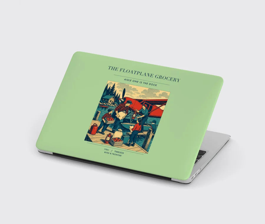 VINTAGE G4286 - The Floatplane Grocery - Designed MacBook Cases design on lightgreen