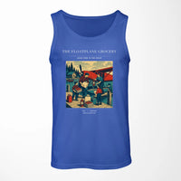 Thumbnail for VINTAGE G4286 - The Floatplane Grocery - Designed Tank Tops design on blue