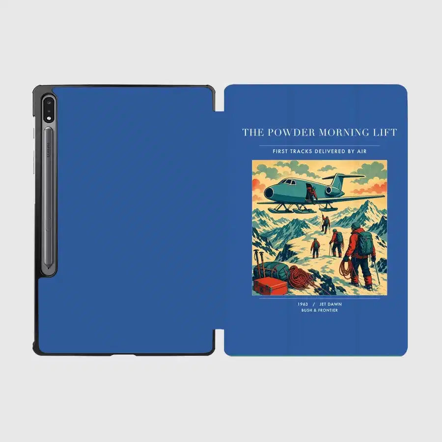 VINTAGE G4287 - The Powder Morning Lift - Designed iPad & Samsung Tablet Cases design on blue samsung