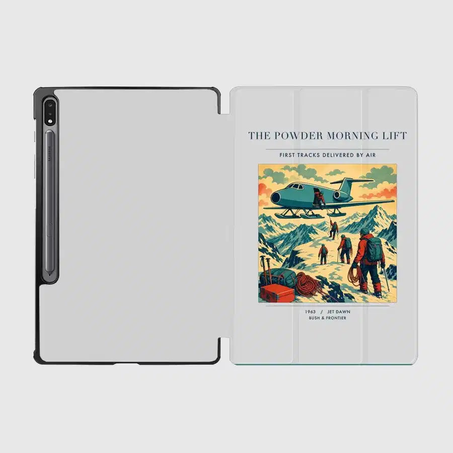 VINTAGE G4287 - The Powder Morning Lift - Designed iPad & Samsung Tablet Cases design on lightgray samsung